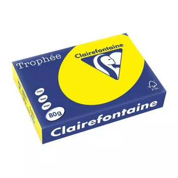 Papier ksero Clairefontaine Trophee Intensiv A4 80g 500 arkuszy kanarkowożółty