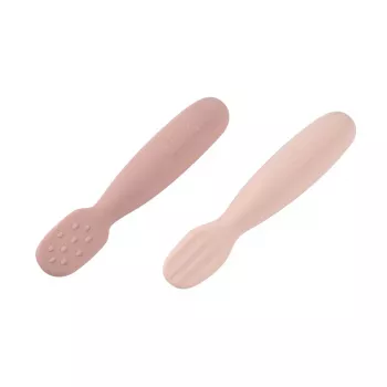Beaba Zestaw 2 Silikonowych Pierwszych Łyżeczek i Gryzaków Cotton Candy/Sorbet