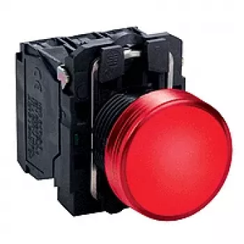 Schneider Electric XB5AVB4 Przycisk podświetlany, 22 mm, 24 V AC/DC, czerwona dioda LED, 1 NO, IP66
