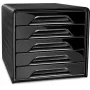 CEP Office Solution Smoove Drawer Box Black DIN A4 z 5 szufladami