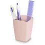 CEP Office Solution Mineral Pojemnik na długopisy 2 przegrody Róż pudrowy Prostokątny Polistyren 74 x 74 x 95 mm