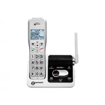 Geemarc AmpliDECT 595 ULE Telefon Bezprzewodowy z Automatyczną Sekretarką, Biały