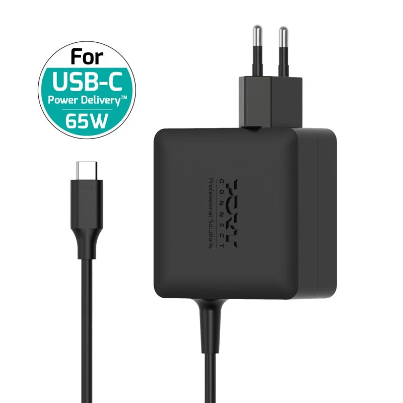 Zasilacz sieciowy PORT Designs GaN 65W USB-C z wtyczką EU