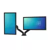 PORT Designs PORT Connect Regulowany Podwójny Uchwyt na Monitor - na 2 Ekrany do 32 inch - Mocowanie Zaciskowe/Przelotowe - Czarny