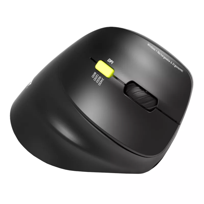 PORT Designs PORT Connect Professional ERGO SHAPE Bezprzewodowa Mysz Ładowalna - Praworęczna - Optyczna - 5 Przycisków - 2,4 GHz, Bluetooth - Odbiornik USB