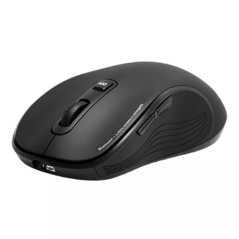 PORT Designs PORT Connect Professional ESSENTIAL Wireless Optical Mouse - 5 Przycisków - 2,4 GHz, Bluetooth - Odbiornik USB - Czarny