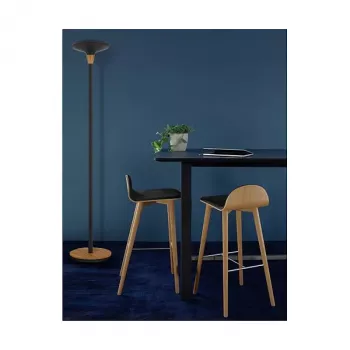 Unilux BALY BAMBOO Lampa podłogowa Czarny/Bambus 44,6 W