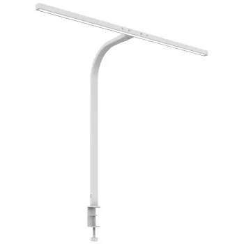 Lampa biurkowa LED Unilux Strata z uchwytem zaciskowym, ściemnialna, biała