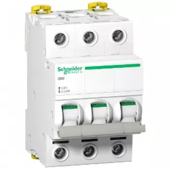 Schneider Electric Acti9 iSW A9S65363 3-Pole Isolator Switch 63A 400V AC White