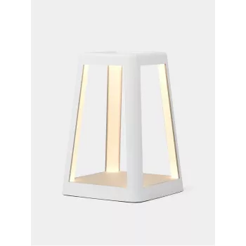 Lexon Lampa LED Latarnia z Ładowarką Bezprzewodową Biała LH94W