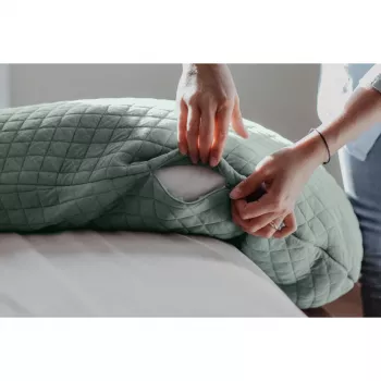 Beaba Big Flopsy poduszka ciążowa i do karmienia Fleur de Coton Sage Green