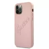 Guess GUHCP12LRSAVSRG Saffiano Vintage Script Hard Case do Apple iPhone 12 Pro Max, Różowy