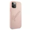 Guess GUHCP12LRSAVSRG Saffiano Vintage Script Hard Case do Apple iPhone 12 Pro Max, Różowy