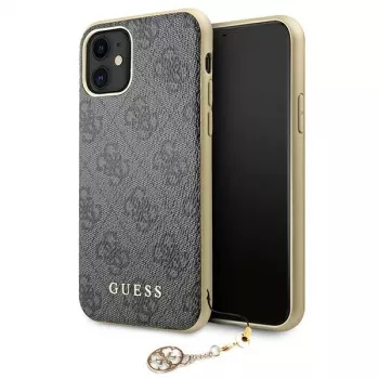 Guess GUHCN61GF4GGR iPhone 11 6,1 inch Hard Case 4G Charms Collection - Szary