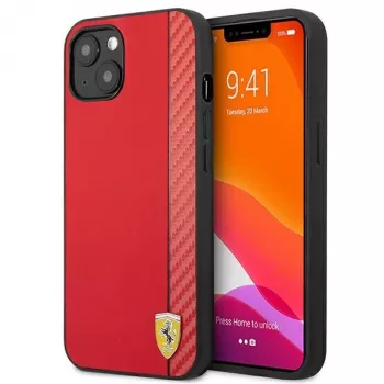 Ferrari On Track Carbon Stripe Hard Case do Apple iPhone 13 mini 5,4 inch Czerwony
