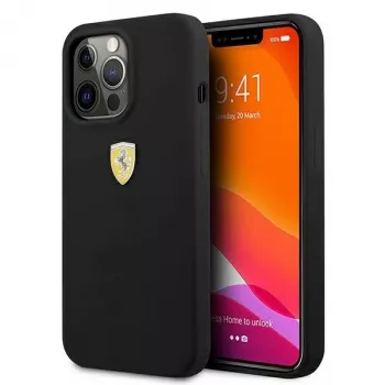 Ferrari FESSIHCP13LBK Silikonowe etui typu hard case na iPhone 13 Pro / 13, czarne