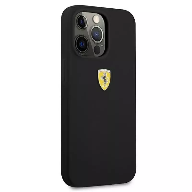 Ferrari FESSIHCP13LBK Silikonowe etui typu hard case na iPhone 13 Pro / 13, czarne
