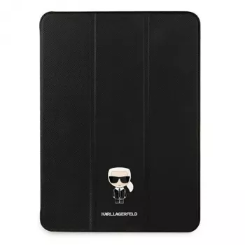 Karl Lagerfeld KLFC12OKMK Book Cover do iPada Pro 12,9 inch (2021/2022) - Czarny Saffiano Karl Iconic