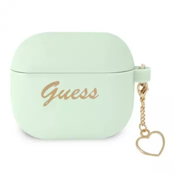 Guess GUA3LSCHSN AirPods 3 etui zielone silikonowe Charm Heart Collection