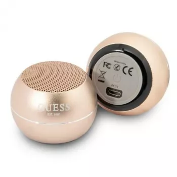 Guess GUWSALGEDSpeaker Mini Przenośny Głośnik Bluetooth Złoty