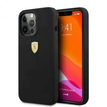 Ferrari FESSIHMP13XBK iPhone 13 Pro Max 6,7 inch Czarny Hardcase Silikon MagSafe