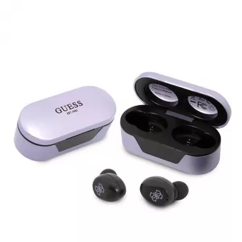Guess GUTWST31EU True Wireless Stereo Słuchawki Bluetooth 5.3 z Etui Ładującym - Fioletowy