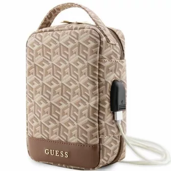 Guess GUHBHGCFSEW Organizer Bag Brązowy GCube Stripe