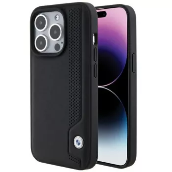 BMW BMHCP15X22RBDK Hardcase Leather Blue Dots do iPhone 15 Pro Max 6,7 cala Czarny