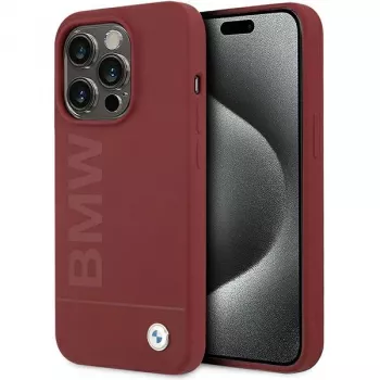 BMW M Collection Silikonowe etui Hard Case z MagSafe do Apple iPhone 15 Pro 6,1 inch Czerwone Duże Logo