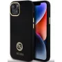 Guess GUHCP15SM4DGPK iPhone 15/14/13 6.1 inch Czarny Silikonowy Twardy Etui z Logo i Cyrkoniami 4G