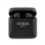 Guess Printed Logo True Wireless Stereo Bluetooth Earbuds z etui ładującym (czarny)
