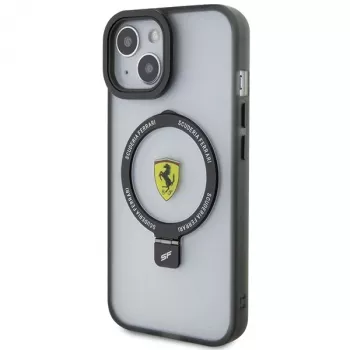 Ferrari FEHMP15SUSCAH iPhone 15 / 14 / 13 6.1 Transparent Hard Case Ring Stand 2023 Collection MagSafe