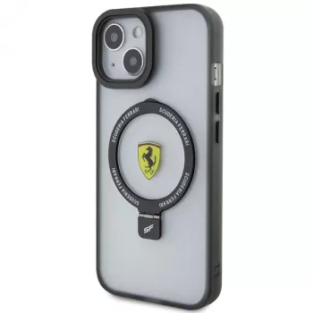 Ferrari FEHMP15MUSCAH iPhone 15 Plus / 14 Plus 6,7 inch Transparent Hard Case z uchwytem pierścieniowym, MagSafe, Kolekcja 2023