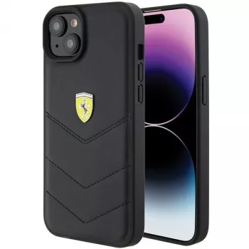 Ferrari FEHCP15MRDUK Etui twarde Quilted Metal Logo do iPhone 15 Plus / 14 Plus 6,7 inch Czarny