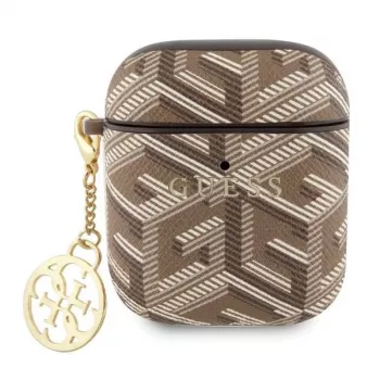 Guess GUA2PGCE4CW Etui AirPods 1/2 Brązowe GCube Charm