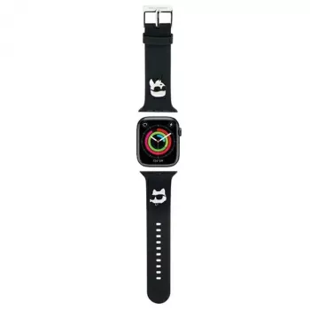 Karl Lagerfeld 3D Rubber Karl & Choupette Heads NFT Apple Watch Pasek 38/40/41mm Czarny