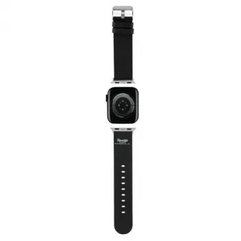 Hello Kitty HKAWMPSAPSK Pasek do Apple Watch 38/40/41mm Czarny Silikonowy Wzór Heads & Bows