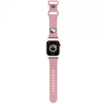 Hello Kitty HKAWMSCHBLP Silikonowy pasek do Apple Watch 38/40/41mm Różowy