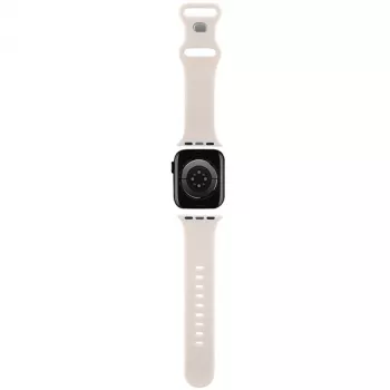 Hello Kitty HKAWMSDGPTE Pasek do Apple Watch 38/40/41mm Beżowy Silikon Graffiti Tags