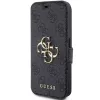 Guess GUBKP15L4GMGGR Etui Książkowe iPhone 15 Pro 6,1 inch Szary 4G Metal Logo