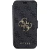 Guess GUBKP15L4GMGGR Etui Książkowe iPhone 15 Pro 6,1 inch Szary 4G Metal Logo