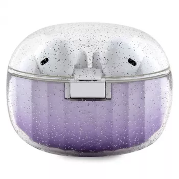 Guess Glitter Gradient True Wireless Bluetooth Earbuds z etui ładującym (fioletowy)