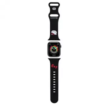 Hello Kitty HKAWMSCHBLK Silikonowy pasek do Apple Watch 38/40/41mm Czarny
