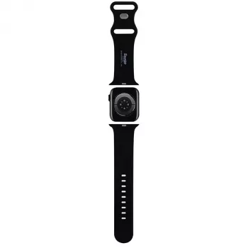 Pasek silikonowy Hello Kitty HKAWLSCHBLK do Apple Watch 42/44/45/49mm Czarny