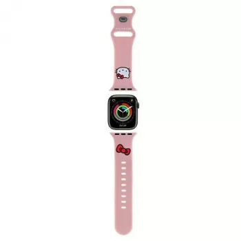 Hello Kitty HKAWLSCHBLP Silicone Strap for Apple Watch 42/44/45/49mm Pink