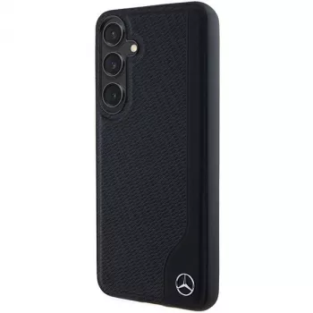 Mercedes-Benz MEHMS24S23RBGVK S24 S921 Black Hardcase Leather Debossed Line MagSafe do Samsung Galaxy S24