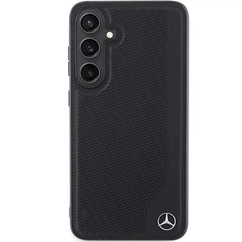 Mercedes-Benz MEHMS24S23RBGVK S24 S921 Black Hardcase Leather Debossed Line MagSafe do Samsung Galaxy S24