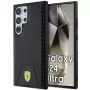 Ferrari FEHCS24LN3PUK Hard Case do Samsung Galaxy S24 Ultra, Carbon Stitched Bottom, Czarny