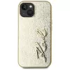 KARL LAGERFELD Wrinkled Metal Signature Phone Case do iPhone 15, Złoty