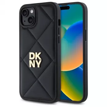 DKNY DKHCP15MPQDSLK Quilted Stack Logo Case do iPhone 15 Plus 6,7 inch Czarny
